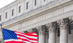 American Flag in front of US Court House