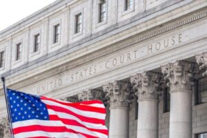 American Flag in front of US Court House